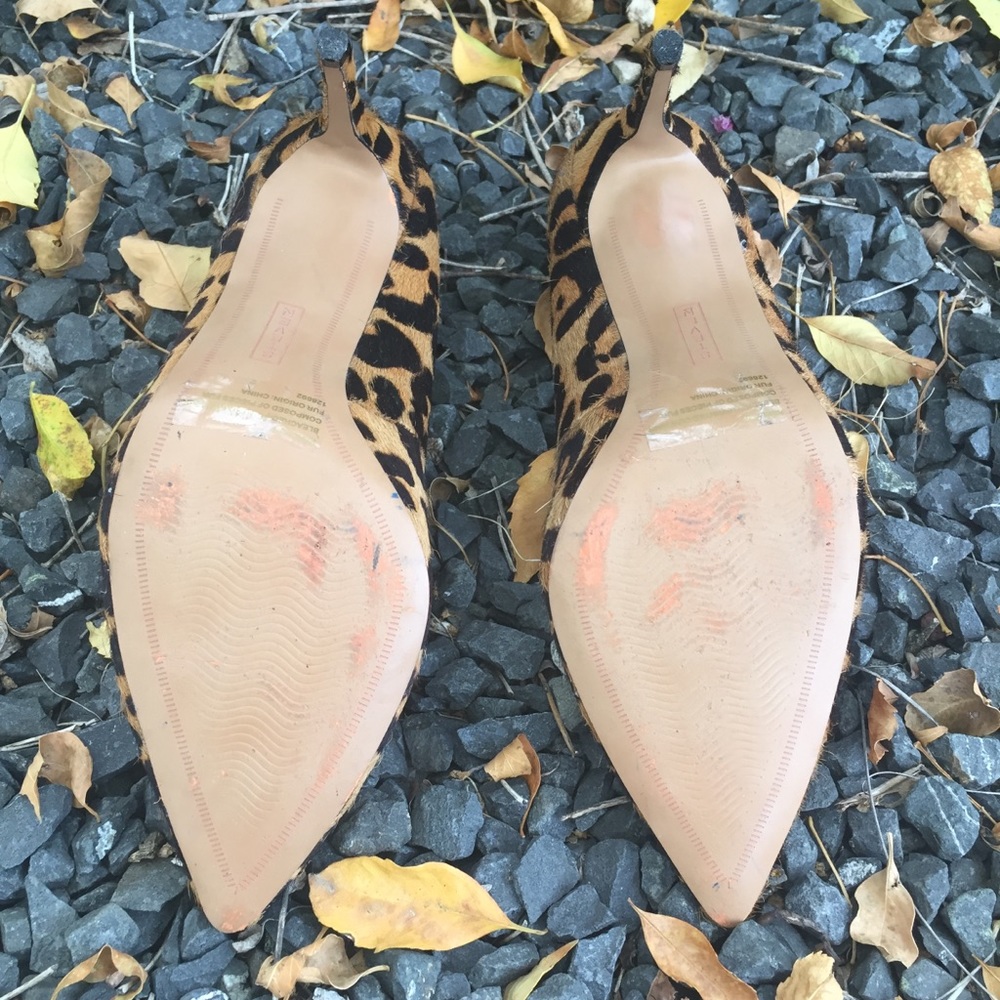 Steven By Steve Madden Calf Hair Leopard Pumps S/7 - Picture 4 of 11